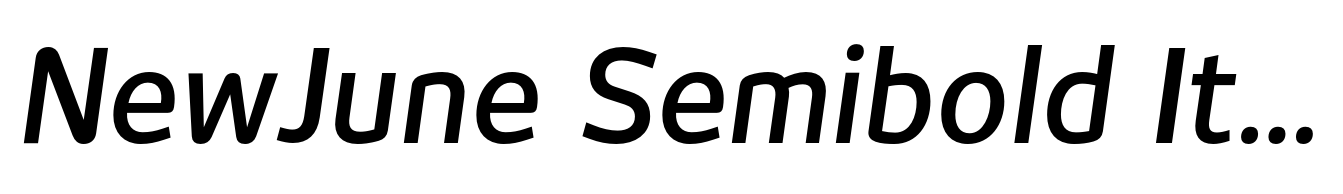 NewJune Semibold Italic